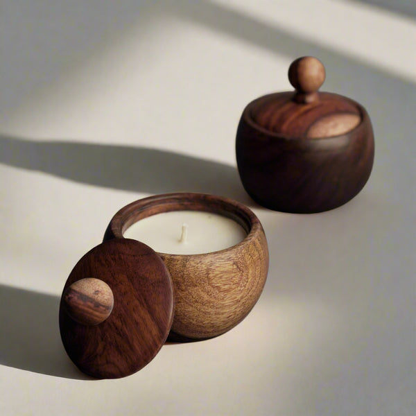 Wooden Scented Candle With Lid