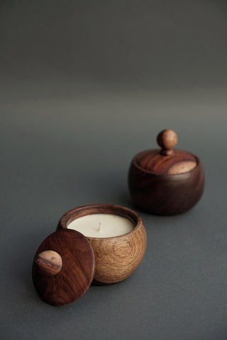 Wooden Scented Candle With Lid