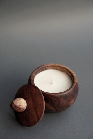 Wooden Scented Candle With Lid