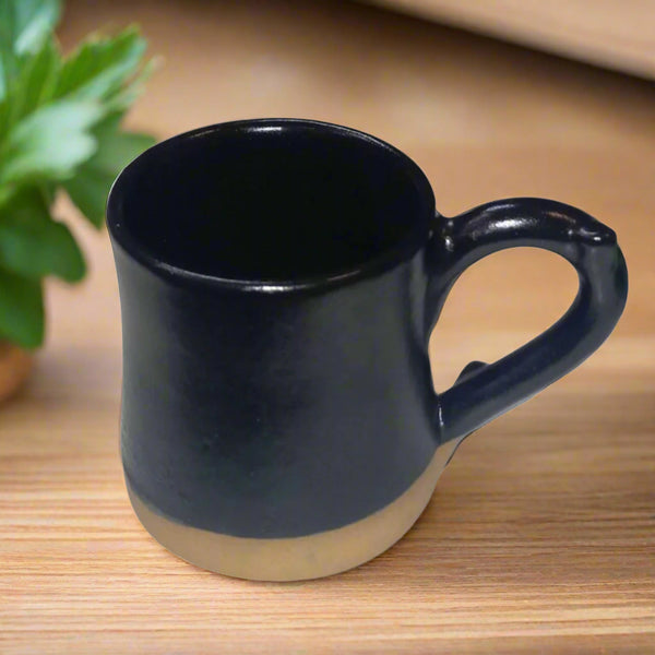 Artisan Black Pottery Mug