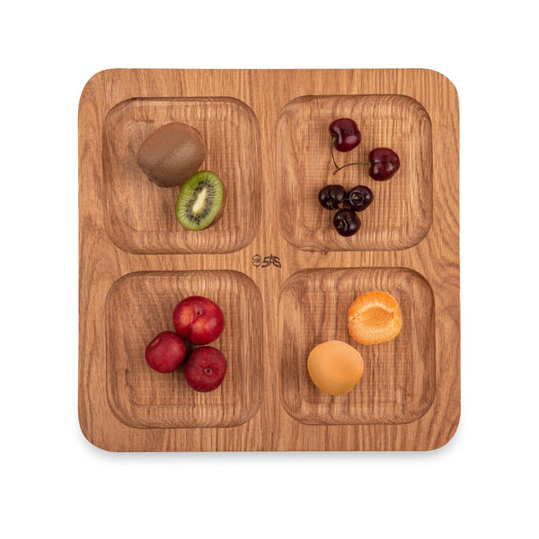 4 Grids Snack Plate