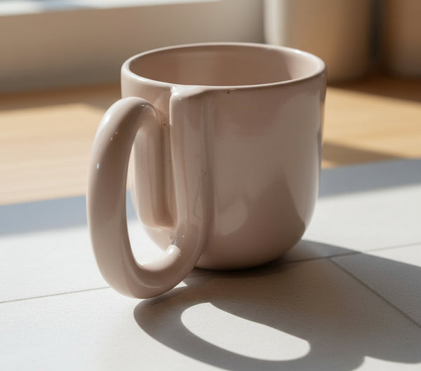 Coffe Mug With Swirl Design Handle