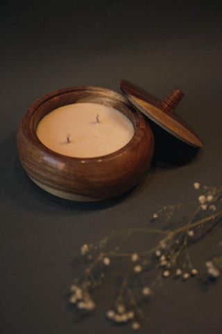 Wooden Scented Candle With Lid