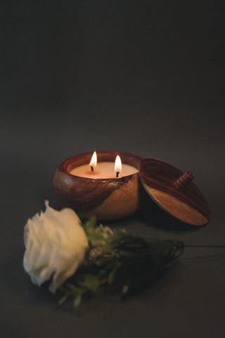 Wooden Scented Candle With Lid