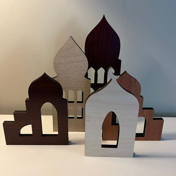 Wooden Mosque Stand Set