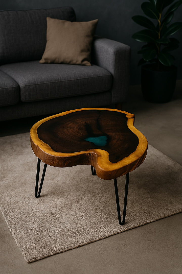 Live Edge Epoxy Coffee Table – A Fusion of Nature and Artistry – myMayz