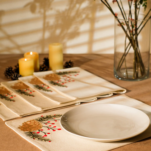 Pine Cone Blossom Placemats Set Of 6