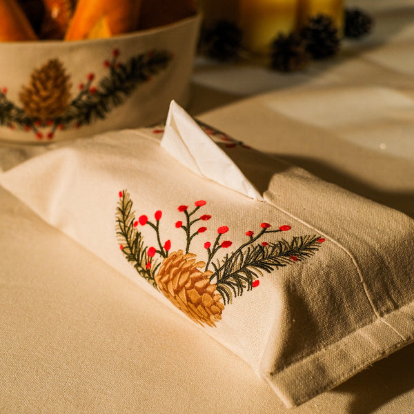 Pine Cone Blossom Tissue Box