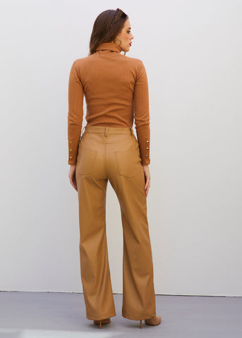 Wide Legged Leather Pants