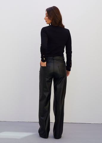 Wide Legged Leather Pants