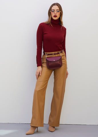 Wide Legged Leather Pants