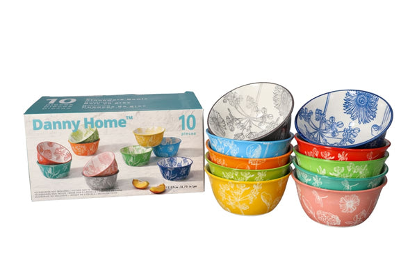 Mixed Colour Dessert Bowl 10pcs