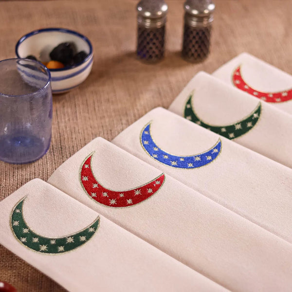 Sparkling Crescent Placemats Set Of 6