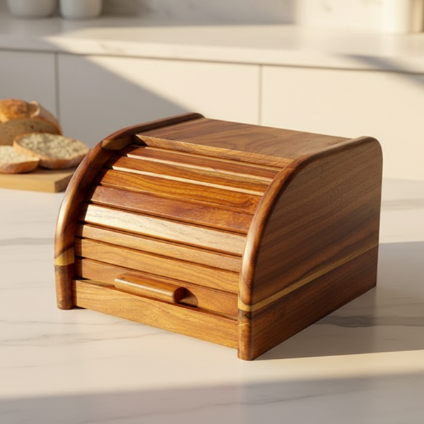 Premium Wood Quality Bread Bin