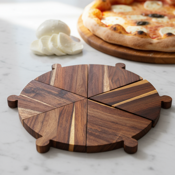 Wooden Pizza slices