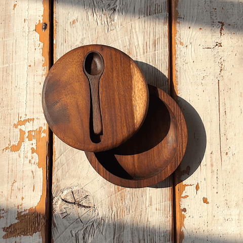 Wooden Sugar or Salt Box ( Single )