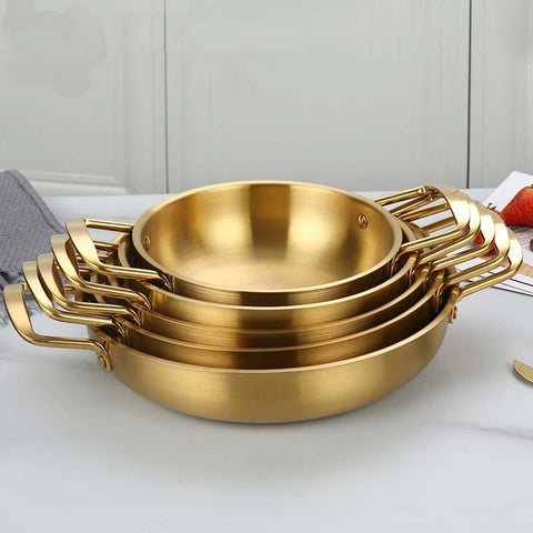 Golden Plated Stainless Steel Serving Pans