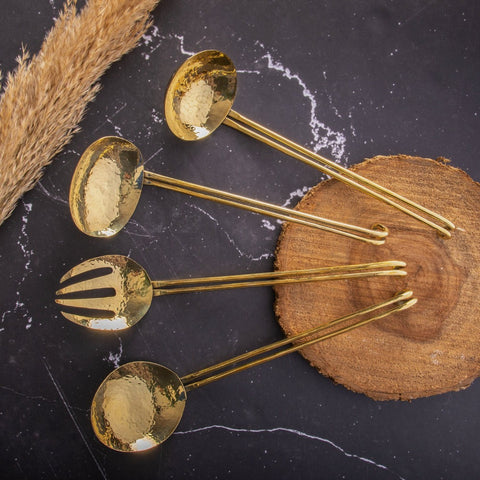 Chef May Signature Serving Spoons ( Brass )