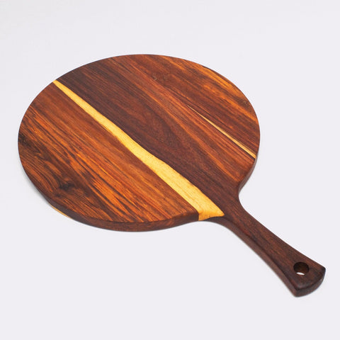 Wooden Pizza Plate With Wooden Pizza Cutter