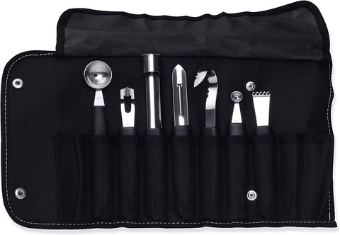 8 piece garnishing set in folding bag