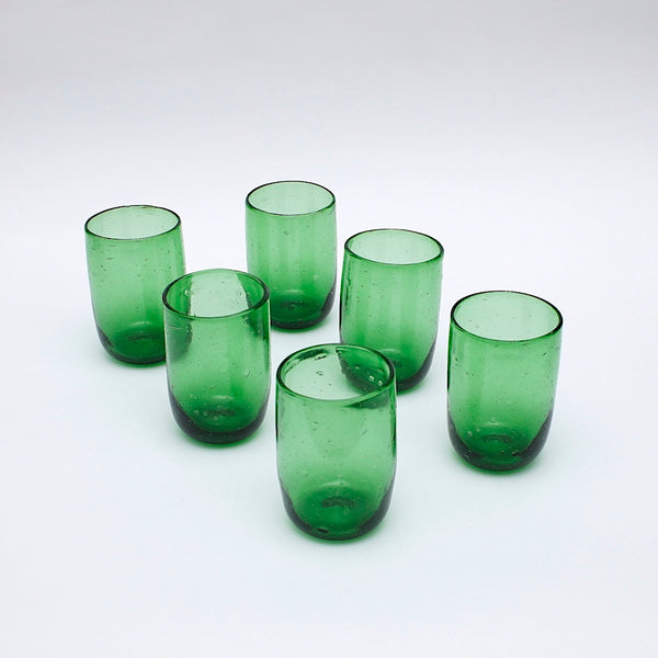 Ensemble de 6 tasses en verre coloré
