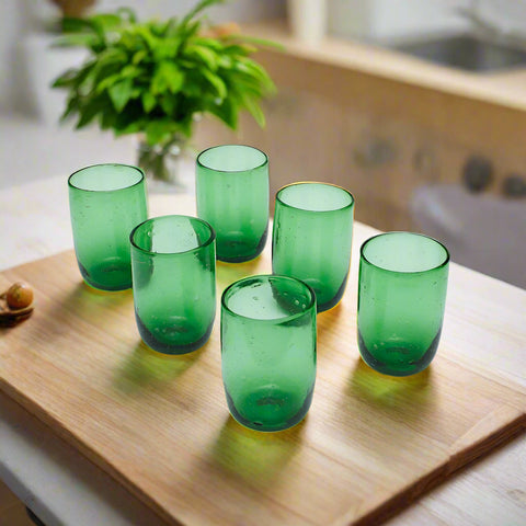 Set of 6 Color Glass Cups