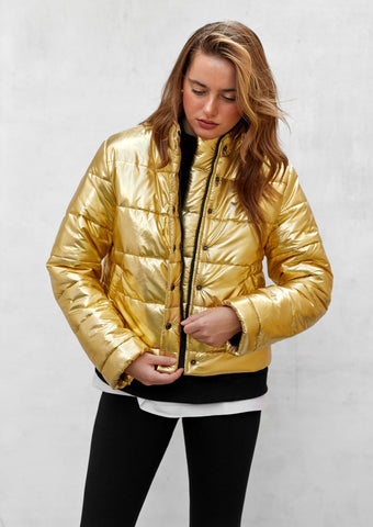 Metallic Puffer Jacket