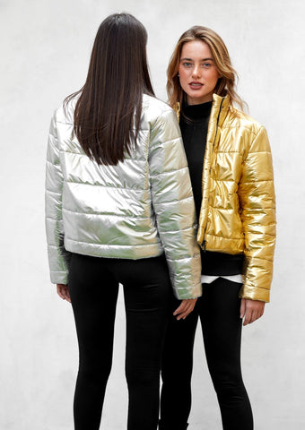 Metallic Puffer Jacket