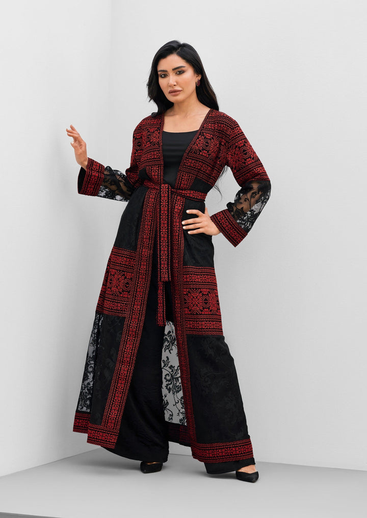 Palestinian Robe PALESTINIAN LACE & TATREEZ ROBE – myMayz