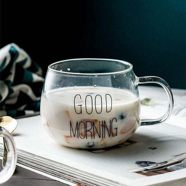 "Good Morning" Glass Mug - chefmay.com