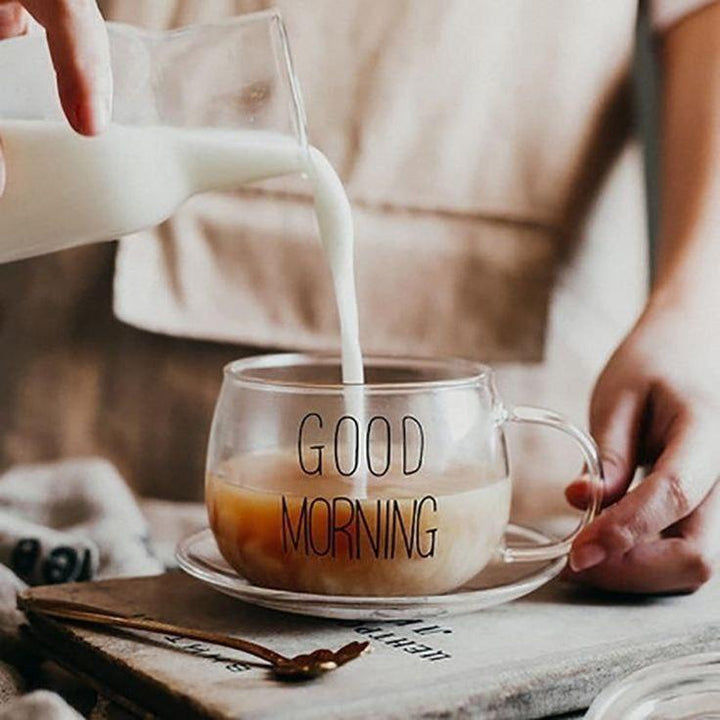 "Good Morning" Glass Mug - chefmay.com