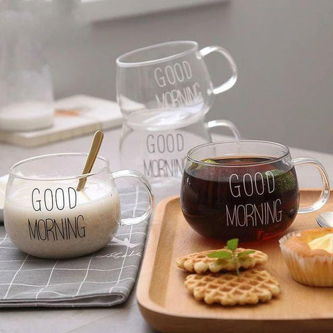 Good Morning Glass Mug