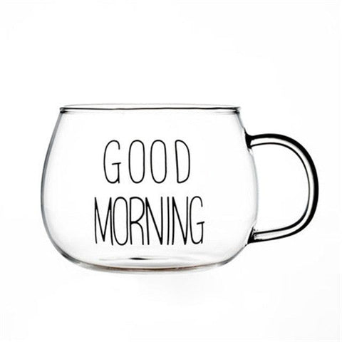 Good Morning Glass Mug